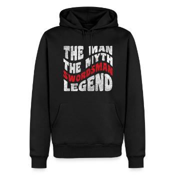 Duel à l’épée Kendo Sabre - Sweat à capuche Premium bio Homme - noir - Devant - Nico (187cm)