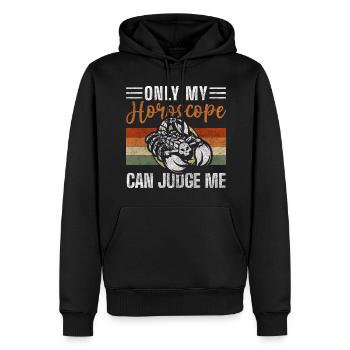 Symbole d’anniversaire du Scorpion - Sweat à capuche Premium bio Homme - noir - Devant - Nico (187cm)