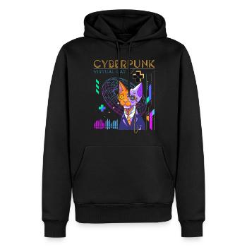 Zukunft Android Technik - Männer Premium Bio Hoodie - Schwarz - Vorne - Nico (187cm)