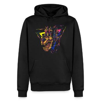 Cyberpunk Android Anime - Männer Premium Bio Hoodie - Schwarz - Vorne - Nico (187cm)