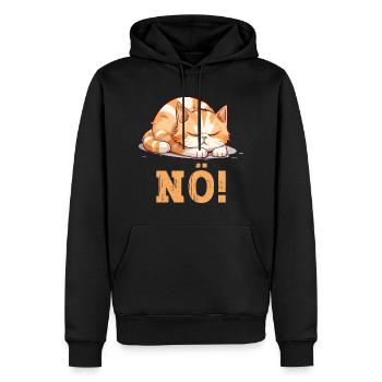 Nope Just Nope No No Cat Cat Funny Saying - Men’s Premium Organic Hoodie - black - Front - Nico (187cm)