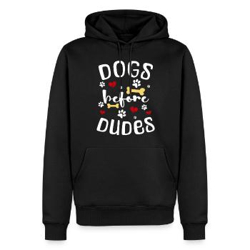 Hundeliebhaber Hundehalter Frauchen - Männer Premium Bio Hoodie - Schwarz - Vorne - Nico (187cm)