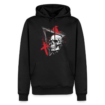 Style Polka Rabe Black - Männer Premium Bio Hoodie - Schwarz - Vorne - Nico (187cm)