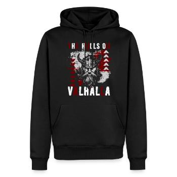 Style Polka Rot - Männer Premium Bio Hoodie - Schwarz - Vorne - Nico (187cm)