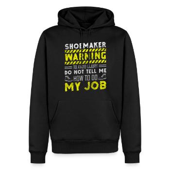 Schuhmacher Schuhe Leder Stiefel - Männer Premium Bio Hoodie - Schwarz - Vorne - Nico (187cm)