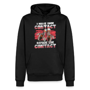 Handwerk Schuhe Handwerkskunst Turnschuhe - Männer Premium Bio Hoodie - Schwarz - Vorne - Nico (187cm)