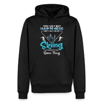 Snowboarding Slope Winter Winter Sports - Men’s Premium Organic Hoodie - black - Front - Nico (187cm)
