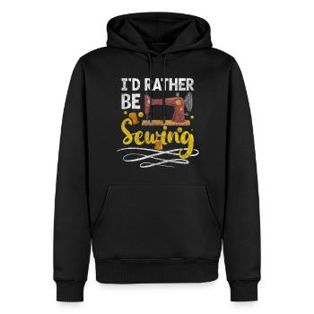 Ciseaux de tailleur à coudre - Sweat à capuche Premium bio Homme - noir - Devant - Nico (187cm)