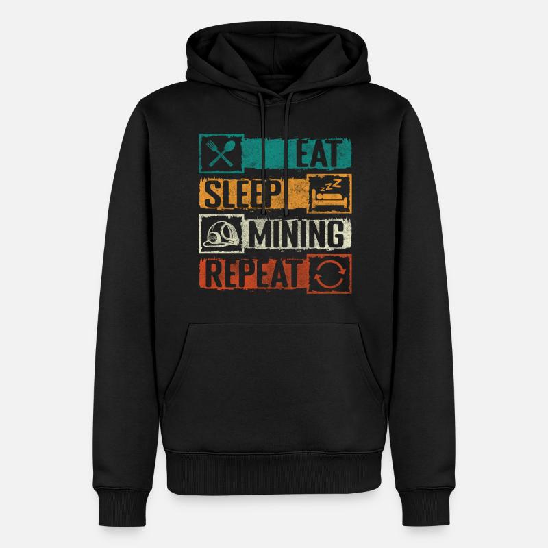 Pierres de mineur - Sweat à capuche Premium bio Homme - noir