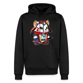 Cute Anime Animal - Men’s Premium Organic Hoodie - black - Front - Nico (187cm)