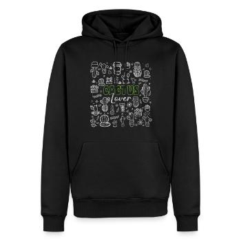 Plante Soleil Humour Piquant - Sweat à capuche Premium bio Homme - noir - Devant - Nico (187cm)