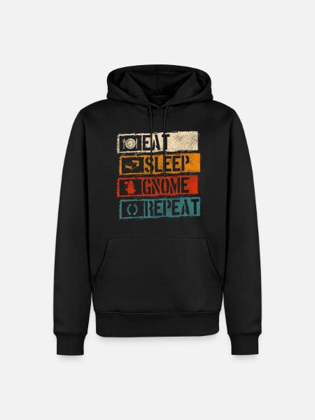 Gnome Garden Gnome Pointed Hat - Men’s Premium Organic Hoodie - black