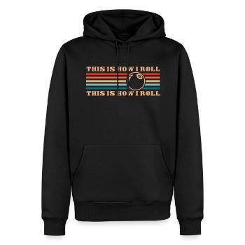 Billard Pub 8-Ball - Sweat à capuche Premium bio Homme - noir - Devant - Nico (187cm)