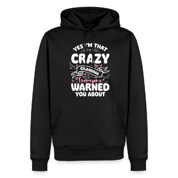 Grand-père, progéniture, grand-mère, personne préférée - Sweat à capuche Premium bio Homme - noir - Devant - Nico (187cm)
