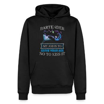 Bar Disko Getränke - Männer Premium Bio Hoodie - Schwarz - Vorne - Nico (187cm)