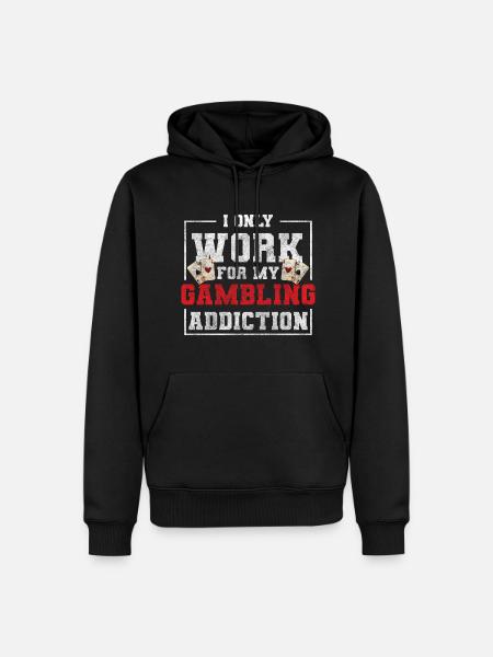 Card Player Gambling Win Bluff - Men’s Premium Organic Hoodie - black