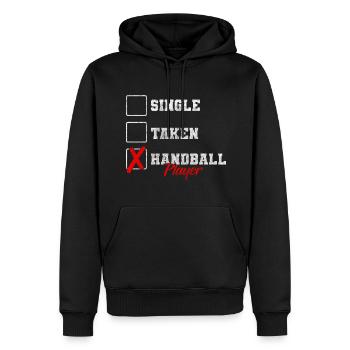 Handball Ball Hobby Ball Sports - Sweat à capuche Premium bio Homme - noir - Devant - Nico (187cm)