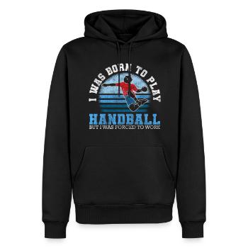 Handball Handballspieler Turnier Sprungwurf - Männer Premium Bio Hoodie - Schwarz - Vorne - Nico (187cm)