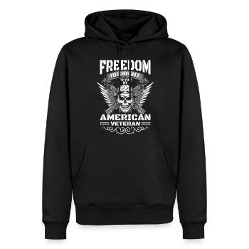 America State Tourism - Men’s Premium Organic Hoodie - black - Front - Nico (187cm)