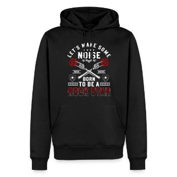 Concert de groupe de musique heavy metal - Sweat à capuche Premium bio Homme - noir - Devant - Nico (187cm)