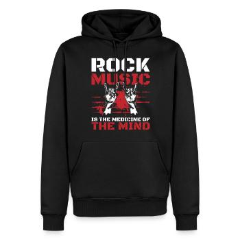 Rocker Rockmusik Heavy Metal Rockabilly - Männer Premium Bio Hoodie - Schwarz - Vorne - Nico (187cm)
