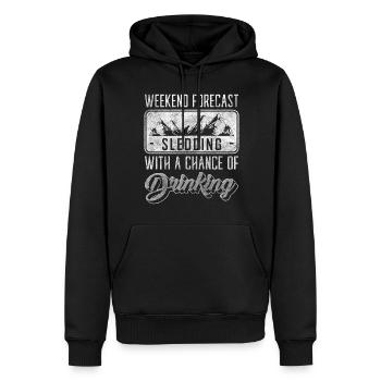 Rodeln Schnee Piste Winterurlaub - Männer Premium Bio Hoodie - Schwarz - Vorne - Nico (187cm)