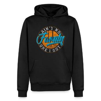 Familientreffen Party Kinder - Männer Premium Bio Hoodie - Schwarz - Vorne - Nico (187cm)