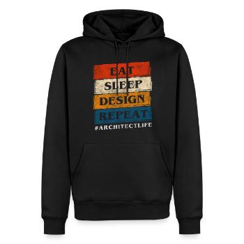 Ingenieur Style Job Architektur - Männer Premium Bio Hoodie - Schwarz - Vorne - Nico (187cm)