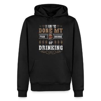 Bier Aufhören Vernunft Leben - Männer Premium Bio Hoodie - Schwarz - Vorne - Nico (187cm)