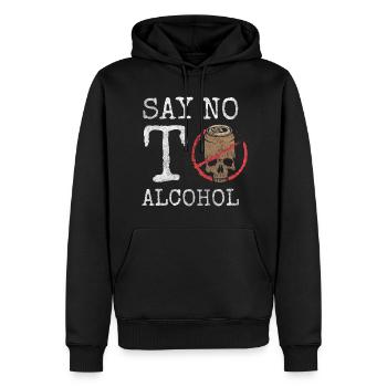 Alkoholfrei Alkoholiker Trinken Neustart - Männer Premium Bio Hoodie - Schwarz - Vorne - Nico (187cm)