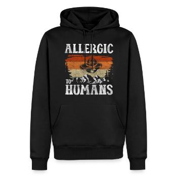 Extraterrestres Univers Terrien Astronaute - Sweat à capuche Premium bio Homme - noir - Devant - Nico (187cm)