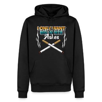 Tabak Nikotin Rauchverbot Droge - Männer Premium Bio Hoodie - Schwarz - Vorne - Nico (187cm)
