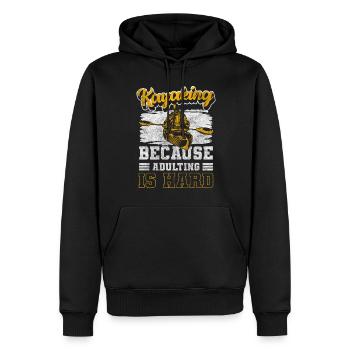 Club d’aviron sportif d’aviron - Sweat à capuche Premium bio Homme - noir - Devant - Nico (187cm)