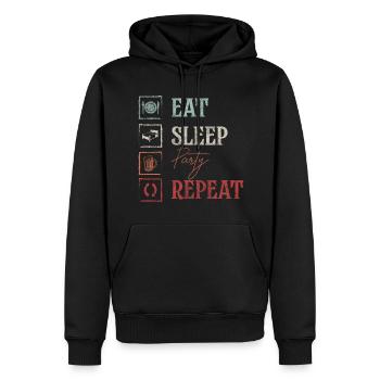 Feiern Geburtstag Männerabend Abfeiern - Männer Premium Bio Hoodie - Schwarz - Vorne - Nico (187cm)