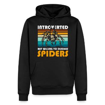 Spinne Natur Netz Seidenfäden - Männer Premium Bio Hoodie - Schwarz - Vorne - Nico (187cm)