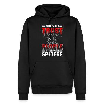 Araignées Nature Arachnides - Sweat à capuche Premium bio Homme - noir - Devant - Nico (187cm)