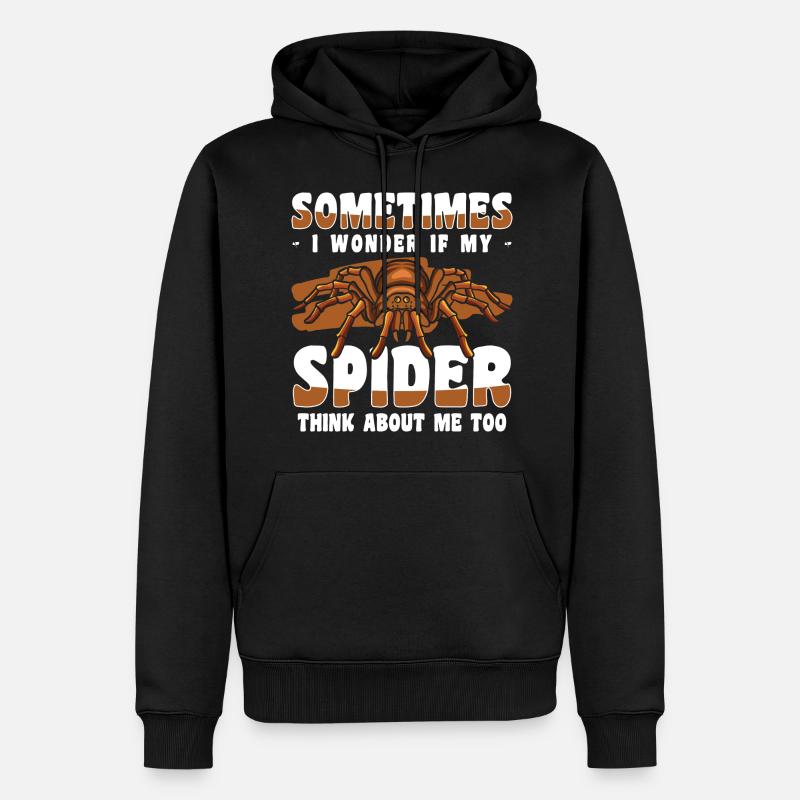 Spinnennetz Krabbeln - Männer Premium Bio Hoodie - Schwarz