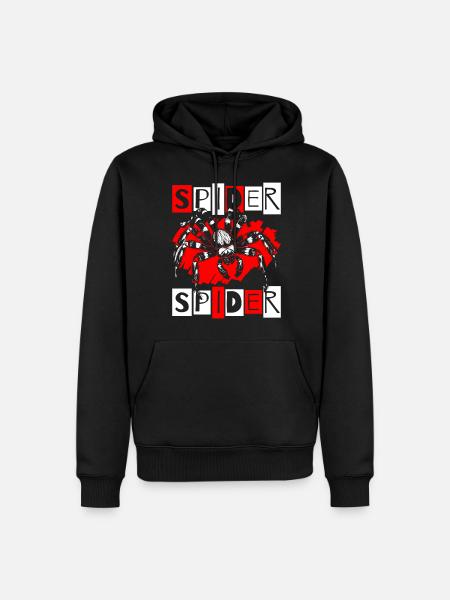 Spider, Nature, Arachnids, Eight Eyes - Men’s Premium Organic Hoodie - black