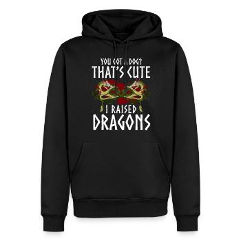 Drachen Fabelwesen Bücher - Männer Premium Bio Hoodie - Schwarz - Vorne - Nico (187cm)