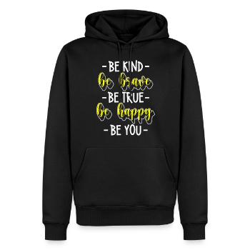 Personne parfaite individuelle spéciale - Sweat à capuche Premium bio Homme - noir - Devant - Nico (187cm)