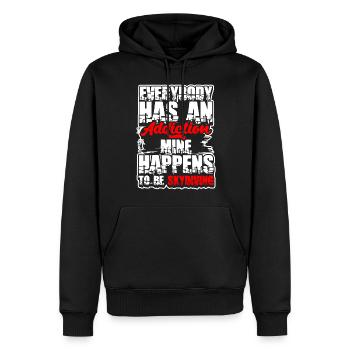 Parachutisme Saut Sport - Sweat à capuche Premium bio Homme - noir - Devant - Nico (187cm)