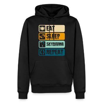 Fallschirmspringen Himmel Freifall - Männer Premium Bio Hoodie - Schwarz - Vorne - Nico (187cm)