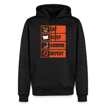 PC E-Sports Clavier Manette de jeu - Sweat à capuche Premium bio Homme - noir - Devant - Nico (187cm)