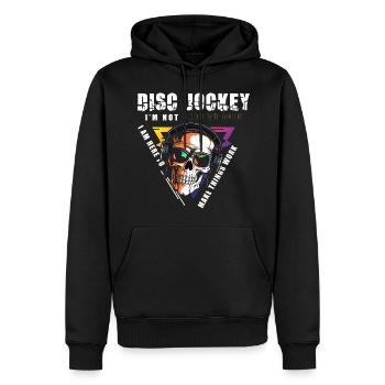 DJ Techno Party - Männer Premium Bio Hoodie - Schwarz - Vorne - Nico (187cm)