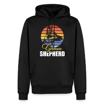 Schäferhund Schutzhund Hundeliebe Diensthund - Männer Premium Bio Hoodie - Schwarz - Vorne - Nico (187cm)