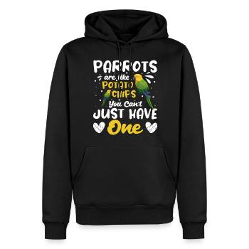 Papagei Bunt Tropisch - Männer Premium Bio Hoodie - Schwarz - Vorne - Nico (187cm)