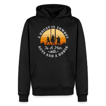 Rodeo Country Lasso - Männer Premium Bio Hoodie - Schwarz - Vorne - Nico (187cm)