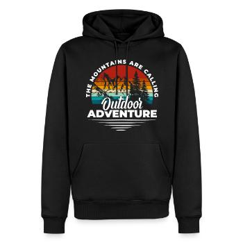 Alpiniste, Grimpeur, Escalade Sportive, De Plein Air - Sweat à capuche Premium bio Homme - noir - Devant - Nico (187cm)