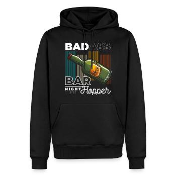 Célébrer les amis buveurs de loisirs - Sweat à capuche Premium bio Homme - noir - Devant - Nico (187cm)