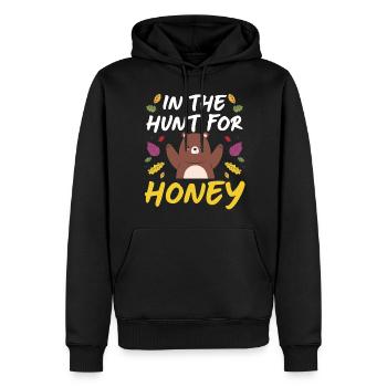 Signes du zodiaque de fourrure d’ours - Sweat à capuche Premium bio Homme - noir - Devant - Nico (187cm)